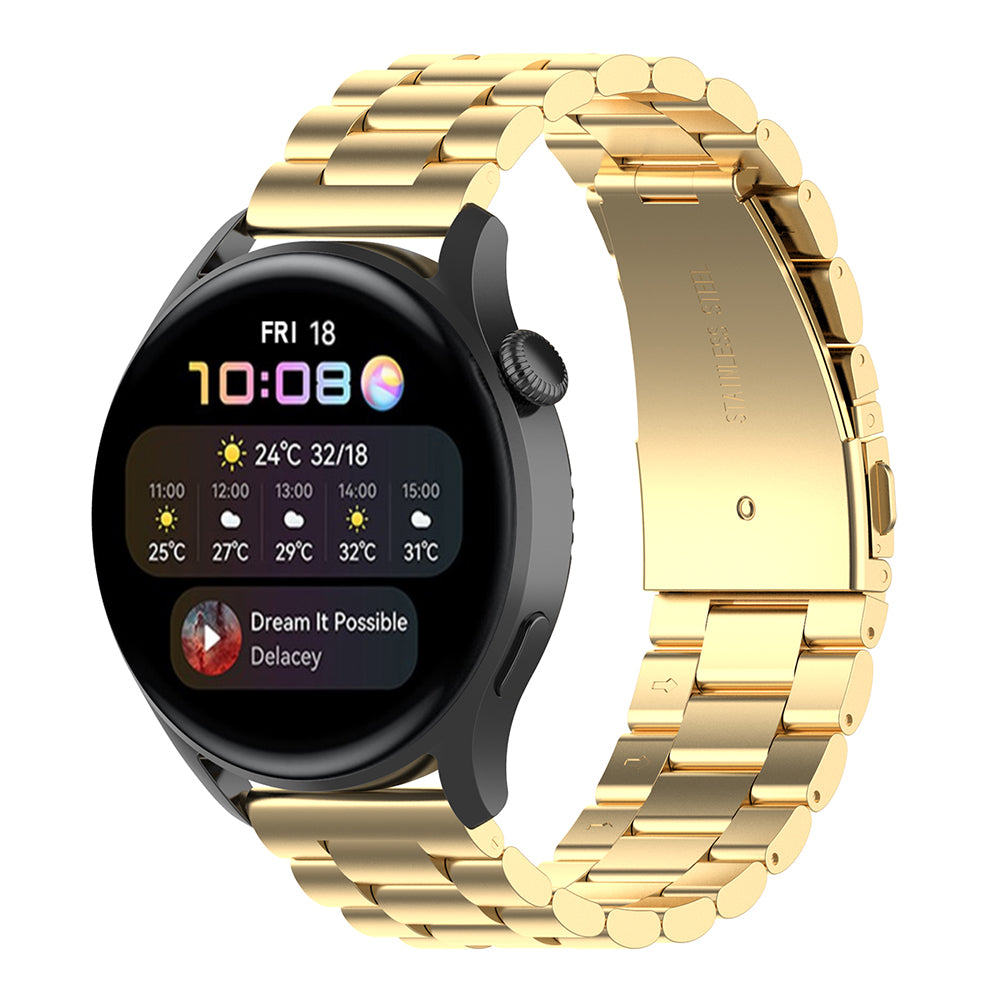3 Beads Stainless Steel Replacement Smart Watch Strap Watchband 22mm for Huawei Watch 3 Watch 3 Pro 3 Beads Stainless Steel Replacement Smart Watch Strap Watchband 22mm for Huawei Watch 3 Watch 3 Pro